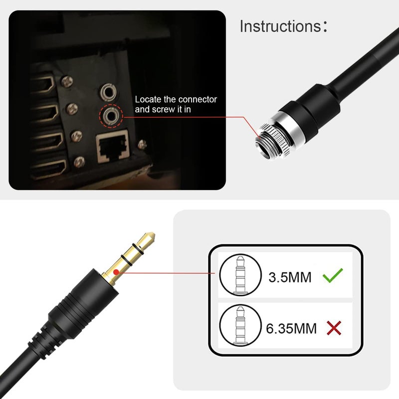 CHELINK AUX 3.5 mm Male to Female Locking Nut Panel Mount Cable Car Stereo Audio Adapter Converter Cord - Image 2